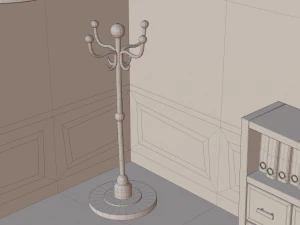 cartoon detective office 3D Model