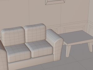 cartoon detective office 3D मॉडल