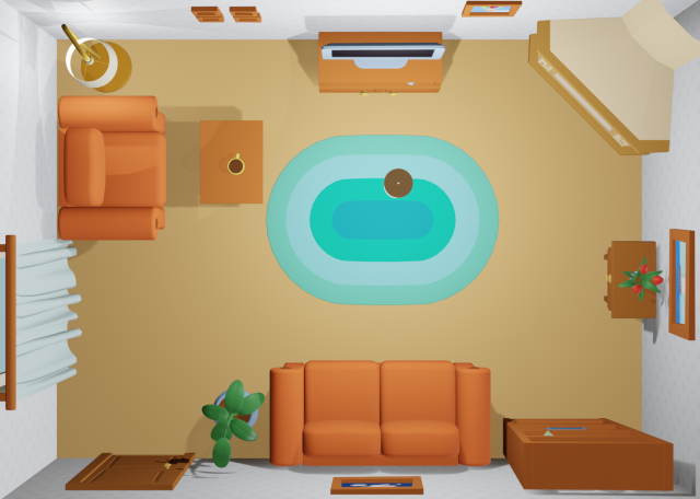 cartoon living room Modèle 3D .c4d .max .obj .3ds .fbx .stl .blend