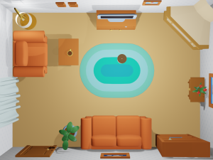 cartoon living room Modèle 3D