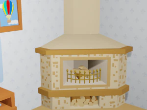 cartoon living room 3D Model