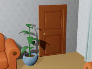 cartoon living room 3D Model