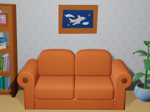 cartoon living room Modèle 3D