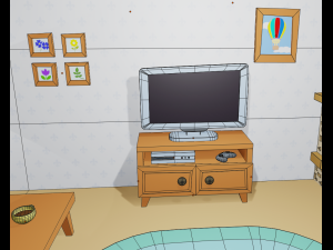 cartoon living room Modèle 3D