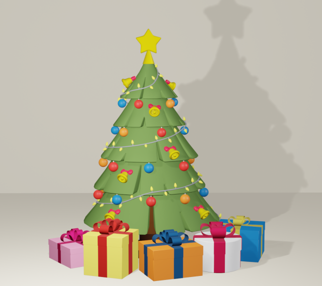 cartoon christmas tree 3D मॉडल .c4d .max .obj .3ds .fbx .stl .blend 