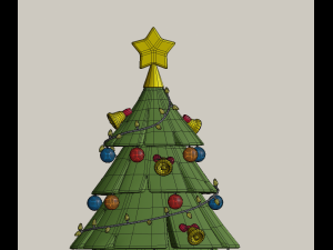 cartoon christmas tree 3D मॉडल