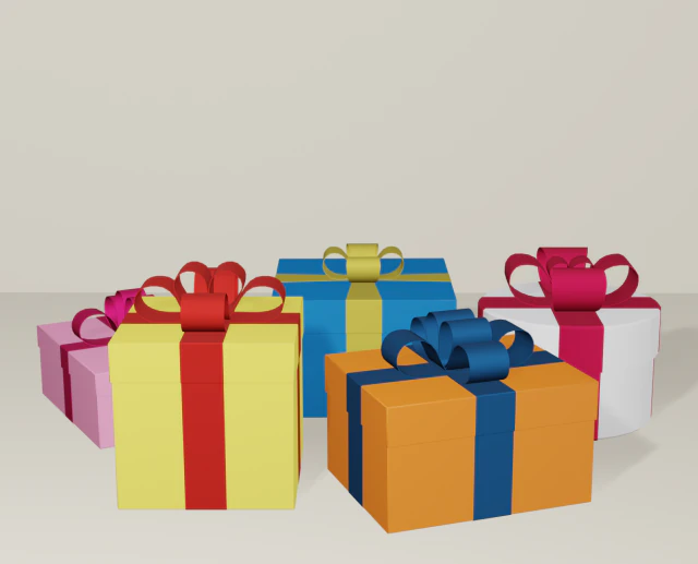 cartoon presents 3D Model .c4d .max .obj .3ds .fbx .stl .blend 