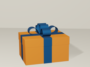 cartoon presents Modello 3D