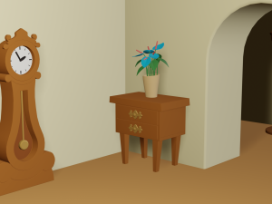 cartoon christmas living room 3D Модель