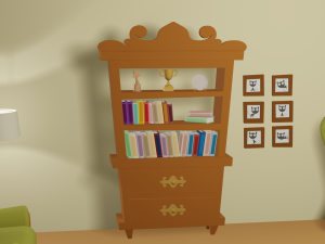 cartoon christmas living room 3D Модель