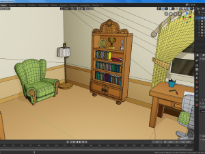 cartoon bedroom Modelo 3D