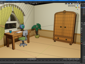 cartoon bedroom Modelo 3D