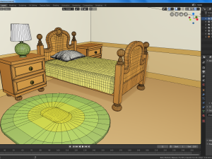 cartoon bedroom Modelo 3D