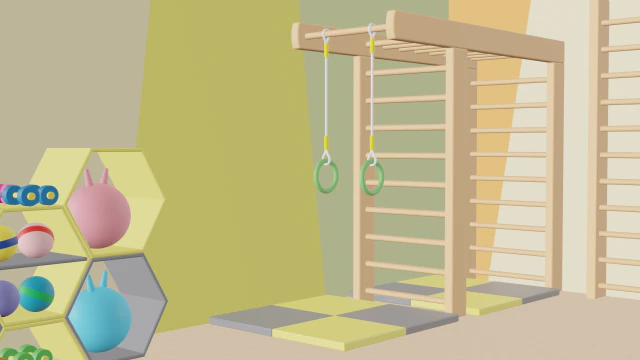 cartoon children gym 3D Model .c4d .max .obj .3ds .fbx .stl .blend