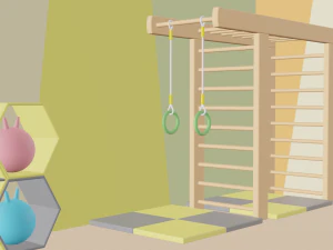 мультфільм дитячий спортзал 3D Модель