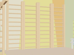 cartoon children gym 3D Model
