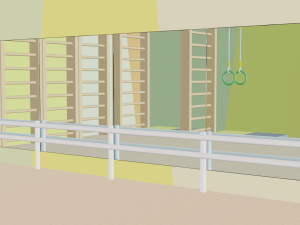 cartoon children gym 3D Модель