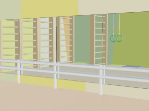 cartoon children gym 3D Model
