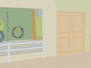 cartoon children gym 3D Model