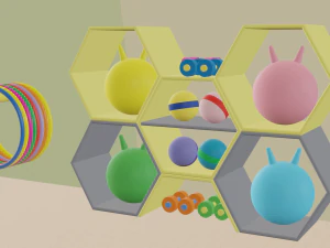 cartoon children gym 3D Model