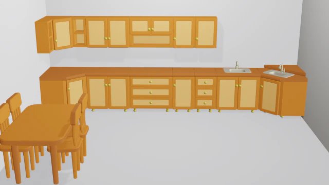 cucina modulare dei cartoni animati Modello 3D .c4d .max .obj .3ds .fbx .stl .blend 
