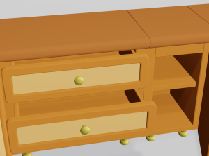 cartoon modular kitchen Model 3D