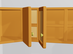 cartoon modular kitchen Model 3D