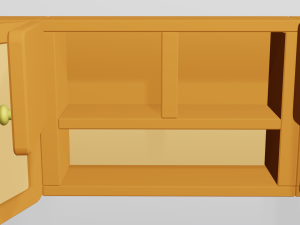 cartoon modular kitchen Model 3D