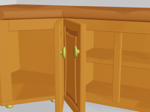 cartoon modular kitchen 2 3Dモデル