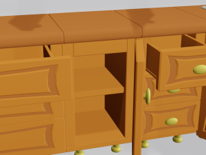 cartoon modular kitchen 2 3Dモデル