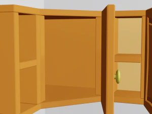 cartoon modular kitchen 2 3D Model