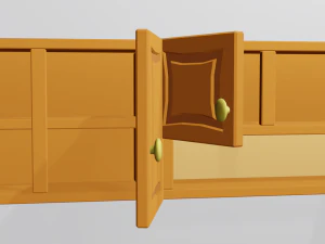 cartoon modular kitchen 2 3D Model