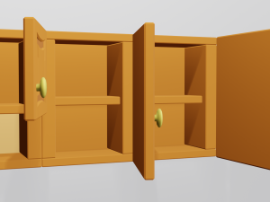 cartoon modular kitchen 2 3Dモデル