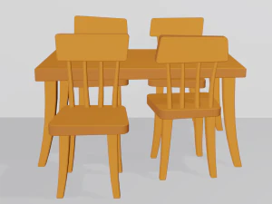 cartoon modular kitchen 2 3D Model