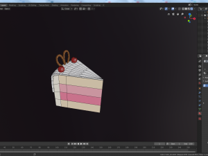 cartoon cake solid and sliced Modelo 3D