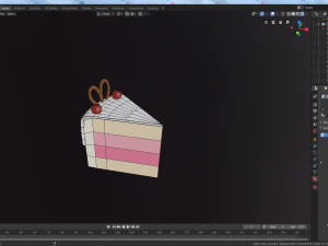 cartoon cake solid and sliced 3D Model