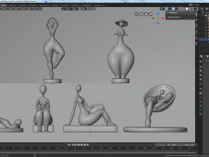interior modern sculpture Modelo 3D