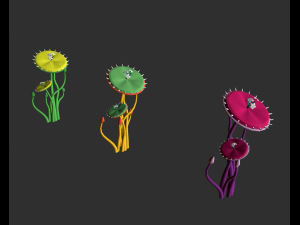 lowpoly alien plants pack 3D Model