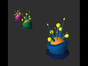 lowpoly alien plants pack 3D Model