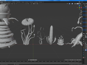 lowpoly alien plants pack 3D Model