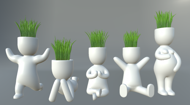 plants in decorative pots 3D 모델 .c4d .max .obj .3ds .fbx .stl .blend 