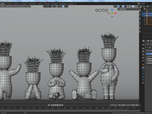 plants in decorative pots 3D 모델