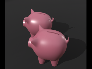 money box pig 3Dモデル