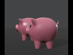money box pig 3Dモデル