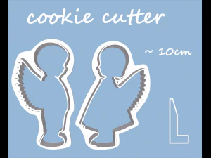 conjunto de angeles de cortador de galletas Modelo de impresión 3D