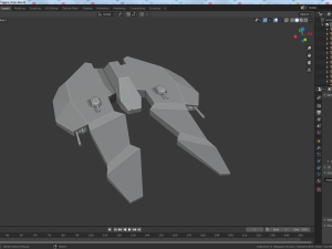 cartoon low poly sci-fi ships 3D Model