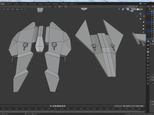 cartoon low poly sci-fi ships 3D Model