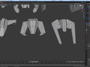 cartoon low poly sci-fi ships 3D Model