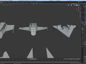 cartoon low poly sci-fi ships 3D Model