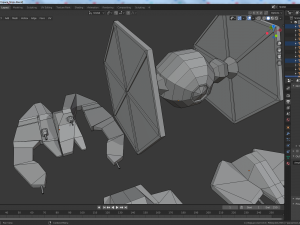 cartoon low poly sci-fi ships 3D Model